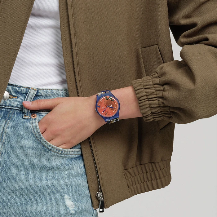 Swatch MIRO'S WOMEN & BIRD IN THE MOONLIGHT SO29Z136 Swatch MIRO'S WOMEN & BIRD IN THE MOONLIGHT SO29Z136
