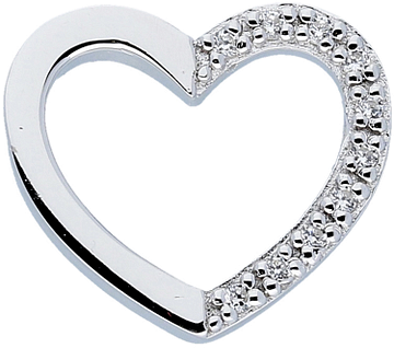 Silver Lining Hanger Hart CZ Zilver Rd 120.6146.00