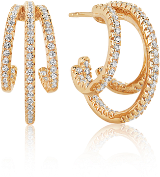 Sif Jakobs OZIERI TRE EARRINGS SJ-E1069-CZ-YG