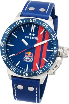 TW Steel TWCS112 Canteen Red Bull Ampol Blauw Leer 45mm