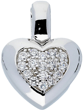 Silver Lining Hanger Hart CZ Zilver Rd 120.0334.00