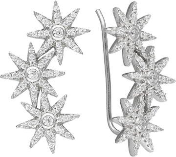 Silver Lining Earcuffs Bloem Pave CZ Zilver Rd 106.0944.00