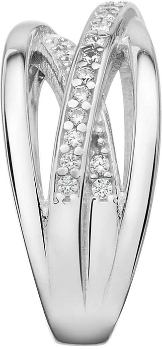Glow Ring Dubbelkruis CZ 925 114.0378