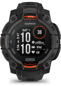 Garmin Instinct 3, 45mm, Solar, Black Bezel with Black Band 010-02934-00