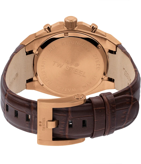 TW Steel TWCE4106 CEO Tech Steel Chrono Bruin Leer 44mm TW Steel TWCE4106 CEO Tech Steel Chrono Bruin Leer 44mm