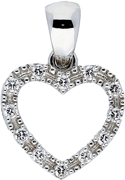 Silver Lining Hanger Hart CZ Zilver Rd 120.0441.00