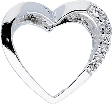 Silver Lining Hanger Hart CZ Zilver Rd 120.6144.00