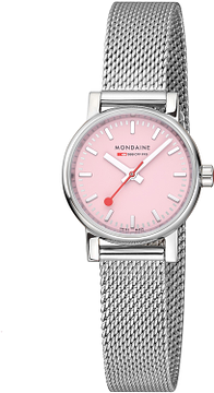 Mondaine MSE.26130.SM Horloge - Milanees - Sunrise pink - 26mm