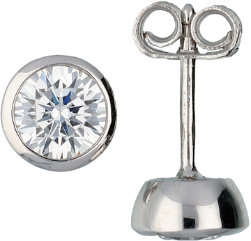 Silver Lining Oorknopjes Solitaire CZ Zilver Rd 106.6232.00