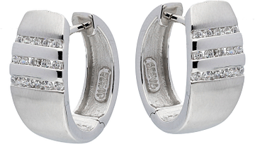 Silver Lining Klapoorringen Elegance CZ Zilver Rd 107.6211.00