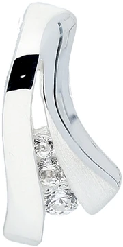 Zilverkleurig Lining Hanger Fantasie Mat/Glans CZ Zilver!* 120.5508.00