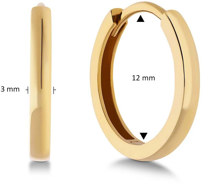 Glow Klapoorringen 12mm Rond 585 207.0172.12 Glow Klapoorringen 12mm Rond 585 207.0172.12