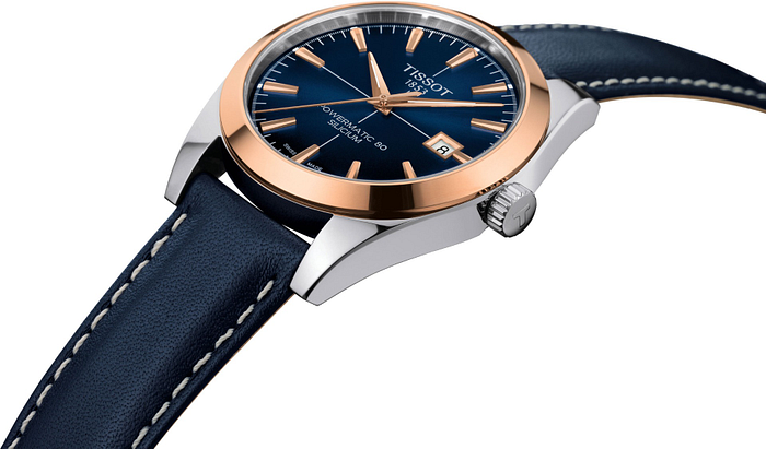 Tissot Gentleman Powermatic 80 Silicium Solid 18K Gold bezel  