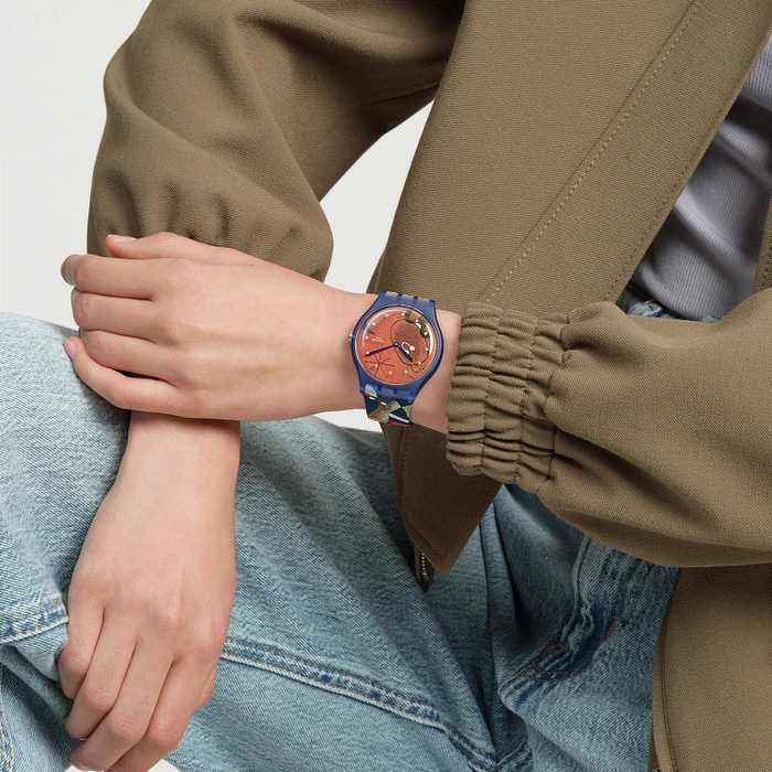 Swatch MIRO'S WOMEN & BIRD IN THE MOONLIGHT SO29Z136 Swatch MIRO'S WOMEN & BIRD IN THE MOONLIGHT SO29Z136