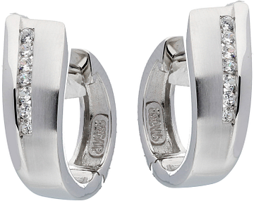 Silver Lining Klapoorringen Elegance CZ Zilver Rd 107.6206.00