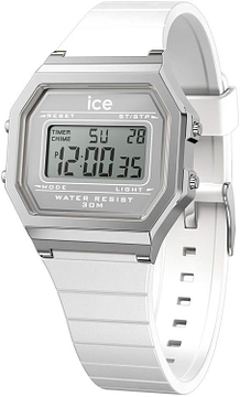 ICE watch digit retro - Metal silver mirror - White  - Small 022734