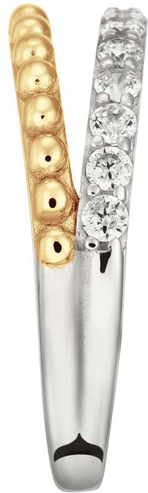 Glow Ring Dubbelband Gerhodineerd CZ 925 114.0375 Glow Ring Dubbelband Gerhodineerd CZ 925 114.0375