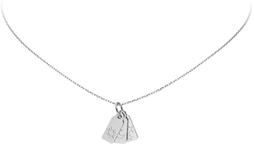 Silver Lining Collier met 3 mini plaatjes 925! 102.1153.47