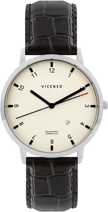 Vicenso Rome VI10015 Argent Blanc/Noir Vicenso Rome VI10015 Argent Blanc/Noir