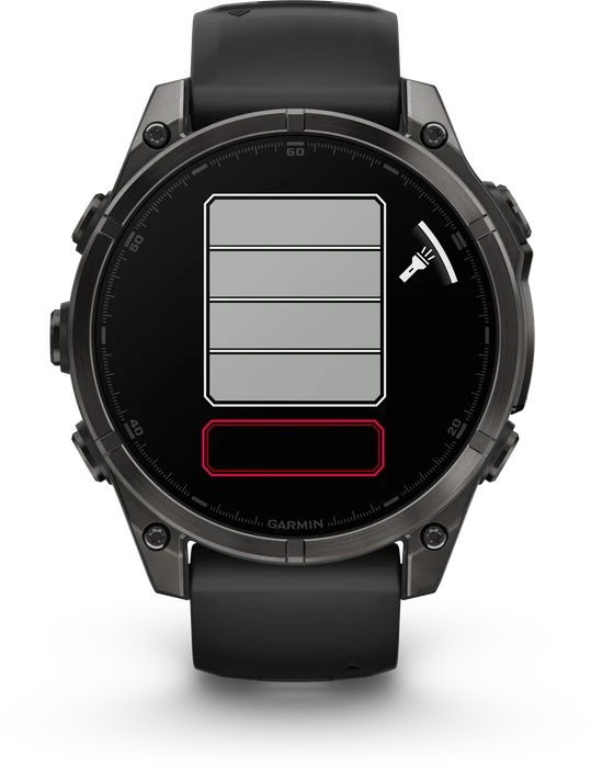 Garmin Fenix 8 - 010-02904-21 - 47 mm, AMOLED Sapphire, Carbon grey DLC-titanium met zwarte/pebble grey siliconen band Garmin Fenix 8 - 010-02904-21 - 47 mm, AMOLED Sapphire, Carbon grey DLC-titanium met zwarte/pebble grey siliconen band