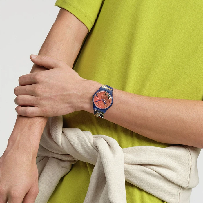 Swatch MIRO'S WOMEN & BIRD IN THE MOONLIGHT SO29Z136 Swatch MIRO'S WOMEN & BIRD IN THE MOONLIGHT SO29Z136