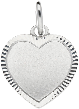 Silver Lining Graveerplaatje Hart rand 14mm Zilver 142.0005.00