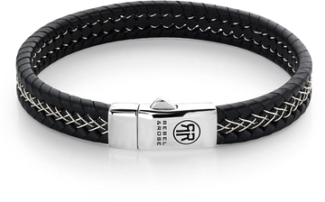 Rebel & Rose Absolutely Leather Silver Wired Black RR-L0100-S