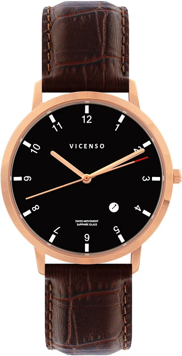 Vicenso Rome VI10005 Oro rosa Nero/Marrone Vicenso Rome VI10005 Oro rosa Nero/Marrone