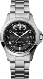 時計 HAMILTON H64455133 KHAKI FIELD KING AUTO Khaki Field King Auto - Dial color:Black - H64455133